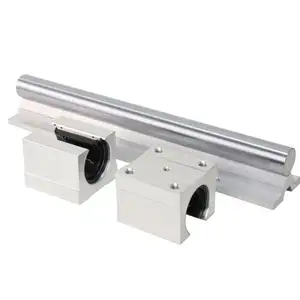 Cylindrical Aluminum Guide Rail Optical Axis Chrome Rod Linear Guide SBR215 SBR20 Guide Slider