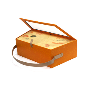 Wholesale Custom Feather Embossed UV Coating Rigid Boxes Recyclable Paper Matt Laminated Packaging Cake <strong>Biscuit</strong> Mooncake <strong>Gifts</strong> - Product Image 3