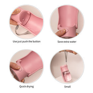 Bouteille d'eau portable pliable pour chien, rose, bleue, blanche, vente en gros du fabricant, fournisseur d'accessoires pour animaux de compagnie - Product Image 3