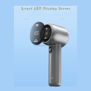 JISU Ventilateur à main élégant à finition métallique 12000 RPM 2.0 Charge rapide Boîte de réglage de la vitesse du vent en continu Voiture espagnole Usage extérieur domestique - Product Image 6