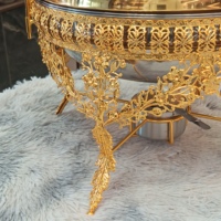 GOLDEN KEY 8L Ensemble de buffet doré, chauffe-plats suspendus en acier inoxydable avec couvercle roulant pour traiteur et buffet