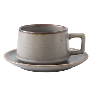 Tasse à café de style japonais écologique avec soucoupe et plateau de vente directe d'usine - Product Image 2