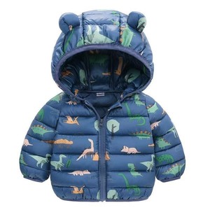 Chaqueta de algodón para niños y niñas de nuevo estilo para niños pequeños, abrigo de oreja cálido con capucha ligero para invierno para niños y bebés - Product Image 1