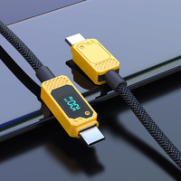 Kabel Data APPACS U120 USB-C ke C dengan Selubung PVC Kepang, Pengisian Cepat Khusus 3A dengan Konduktor Tembaga Murni
