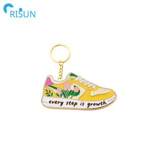 Vente en gros <span class=keywords><strong>Superstar</strong></span> Chaussures Porte-clés Porte-clés Llavero Logo personnalisé Positive Floral à carreaux Toile Sneaker Chaussures Porte-clés Porte-clés - Product Image 5