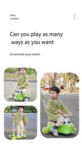 รถผลักของเล่นสำหรับเด็กขนาดเล็กรถสกู๊ตเตอร์เด็กแบบ3 in 1รถฝึกความสมดุลดีไซน์ใหม่ - Product Image 2