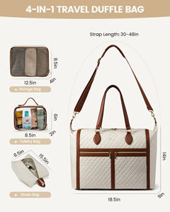 LOVEVOOK 4 in 1 여성용 여행 더플백 4pcs 세트 하룻밤 주말 핸드백 휴대 노동 배달을위한 대형 병원 가방 - Product Image 2