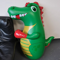 Dinosaure gonflable personnalisé en PVC, sac de frappe dinosaure pour enfants, poupée de frappe gonflable