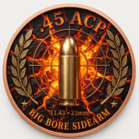 Pièce commémorative en cuivre fin 999 de 1 oz, en forme de balle, avec relief 3D, effet UV, type munition, médaille de collection