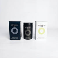 Boîtes personnalisées à fond auto-verrouillant avec logo, emballage en papier pour capsules de compléments alimentaires, emballage imprimé sur mesure