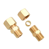 Raccord de compression en laiton, adaptateur réducteur à tête hexagonale en cuivre, filetage mâle BSP BSPT NPT 3 4 6 8 1/8 1/4 3/4, connecteur droit
