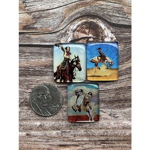 Gemas Sueltas de Cabujón con Diseño de Vaquera del Suroeste para la Creación de Joyas, Artesanía, Estilo Occidental - Product Image 4