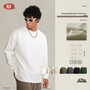 Maglione da <span class=keywords><strong>uomo</strong></span> 2026 Autunno/Inverno Ba Family Vintage a tinta unita, pesante, a maniche lunghe, in puro cotone, vestibilità ampia, taglie forti, per adolescenti - Product Image 6