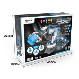 Kit de bras manipulateur hydraulique 3-en-1 en plastique, jouets éducatifs STEAM pour enfants, boîte d'expériences pour assembler des modèles de véhicules d'ingénierie - Product Image 6