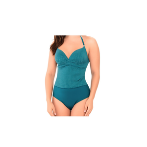 Costume da bagno intero taglie forti con controllo pancia, monokini sexy e coprente per la spiaggia BZ77049 - Product Image 2