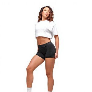 Camiseta Blanca de Cuello Redondo para Mujer, 100% Algodón, Corte Holgado, Casual, Manga Corta, Color Sólido, Transpirable, Tejido de Punto Jersey, Largo Regular - Product Image 3