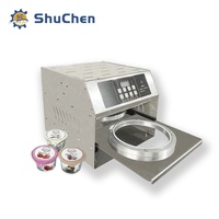 Machine d'emballage semi-automatique Shuchen pour pots de sauce, scelleuse de petits pots pour sauce tomate et vinaigrette