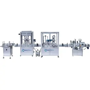 MOBOTECH Large Capacity Automatic Liquid Paste Wine Filling Line Bottle Filling Capping Labeling Machine For Cans Factor