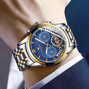 Reloj de Lujo de Cuarzo para Hombre FNGEEN 4560 de Alta Calidad, Reloj de Acero Inoxidable, Resistente al Agua y a los Arañazos - Product Image 3