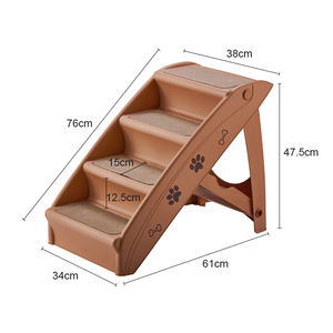 Escaliers en plastique mignons et pliants pour animaux de compagnie pour lits hauts durables, intérieurs et extérieurs, 4 marches pour chiens et chats, vente en gros et bon marché - Product Image 3