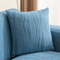 Housse de coussin en peluche de style nordique, couleur unie, carrée, housse de coussin moelleuse et douce pour canapé
