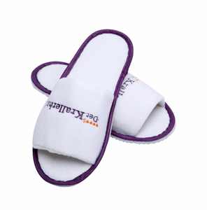 Lujo desechable personalizado Waffle blanco de moda cómodo duradero Hotel Spa aerolínea invitado zapatillas - Product Image 1