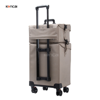 KONCAI Grande valise de rangement pour voyage et maquillage Mallette pour salon de coiffure Mallette pour salon de coiffure et maquillage