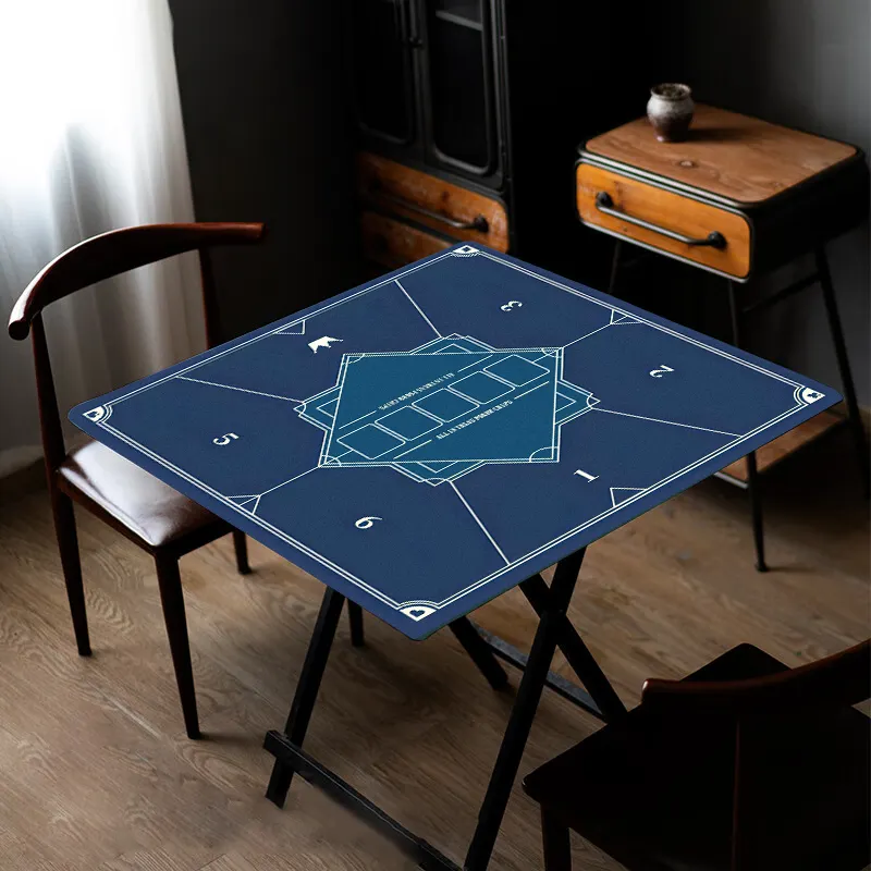 2024 New Design Luxury Square Rubber Non-Slip Mat Home Casino Chess Room Poker Dice Mahjong Table Game Mat