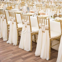 Chaises de mariage Chiavari à prix avantageux avec coussin, empilables, dorées, pour événements et fêtes