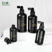 ECOMYPACK Flacon pompe à lotion en plastique PE rond Boston noir mat en paille de blé 100ml 250ml 500ml