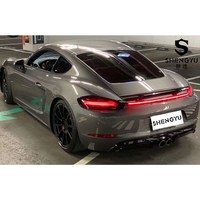 Auto corps systèmes pour Porsche Cayman 718 982 16-21 à GTS avant pare-chocs avant et arrière à lèvres tuyaux d'échappement spoiler feu arrière