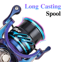 Moulinet à pêche TSURINOYA Shallow Spool Spinning Reel HAWK 2000S 5.2:1 7kg Drag Long Casting Fishing Wheel Pike Bass Profession Reel
