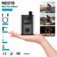 Compresseur d'air portable compact sans fil 150 PSI, mini pompe électrique pour vélo, gonflage rapide sans balais, arrêt automatique pour le cyclisme en extérieur