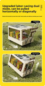 Strictly Selected Outdoor <b>Camping</b> Small Trolley Folding <b>Storage</b> <b>Box</b> Portable Stair Climbing Wheels Picnic Supplies Grocery - Product Image 4