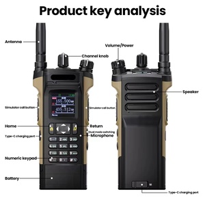 Chuyên nghiệp APX-8000 10 Wát Dual Band SDR đài phát thanh VHF UHF cầm tay thu phát với Dual PTT duplex chế độ làm việc hiển thị kép màn hình - Product Image 4