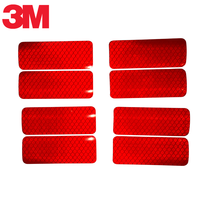 Film réfléchissant rouge 3M 4092, forte durabilité, utilisé pour les panneaux de signalisation routière, autocollants réfléchissants pour voitures 3CM*8CM