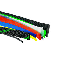 Gaine de câble tressée PET durable Tubes tissés flexibles pour gaine de protection de fil