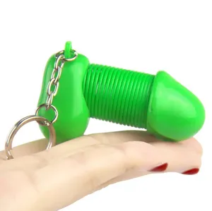 Funny Design OEM/ODM Plastic Penis Shape Keychain Custom Sex Toy Make Toy Penis Keychain for Lover