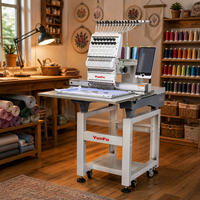 Machine à broder informatisée à tête unique 15 aiguilles, stock entrepôt US, prête à être expédiée pour la broderie commerciale