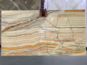 UnionStone Modern Natural Translucent Backlit Polished Big Slab Rainbow Amber Onyx Waterproof Eco-Friendly Villa Hotel Indoor - Product Image 2