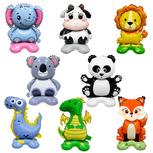 Globos de Aluminio con Forma de Animales de Dibujos Animados en 3D: Dinosaurio, Panda, Conejo, Mono, para Decoración de Fiestas de Cumpleaños, Baby Shower, Safari en la Selva, Zoológico - Product Image 6