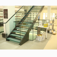 DAIYA intérieur rampes d'escalier en verre verre escalier droit