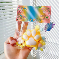 Mainan Silikon Lucu Ukuran Besar Bentuk Cakar Kucing, Alat Pengurang Tekanan Slow Rebound, Mainan Squishy Kartun untuk Meredakan Stres
