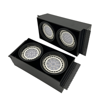 Spot à LED intérieur noir design moderne avec éclairage de calandre encastré sans garniture pour hôtels