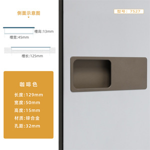 GQK Contemporary Iron/Aluminum Gold Color Furniture Handle for Kitchen <strong>Bedroom</strong> Dresser - Product Image 6