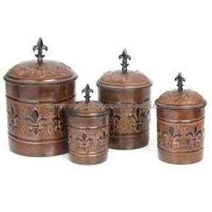 Ensemble de 4 récipients de stockage en acier inoxydable avec finition plaquée cuivre, parfaits pour des solutions de stockage à domicile élégantes et durables - Product Image 6