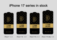 Protecteur d'écran ESD diamant antistatique pour iPhone 17 Pro Max Film de protection en verre trempé pour iPhone 16 15 Pro 14 13 12 11
