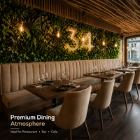 Meubles d'hôtel de luxe léger, banquette de bar, restaurant, taille et couleur personnalisées, ensemble de meubles de restaurant en bois massif industriel