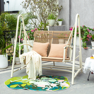 Nouveau design nordique en fer forgé cadre en osier rotin balcon extérieur suspendu chaise de loisirs <span class=keywords><strong>hamac</strong></span> patio balançoire chaise - Product Image 3