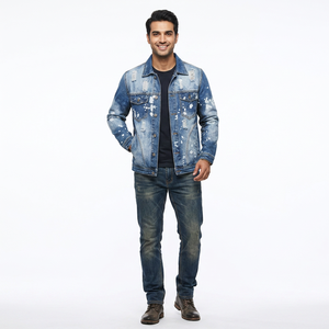 Wholesale <b>Slim</b> <b>Fit</b> Men's Clothing High Quality Custom Denim <b>Jacket</b> and Shirts in Light Blue Colors Denim Men's <b>Jackets</b> - Product Image 1